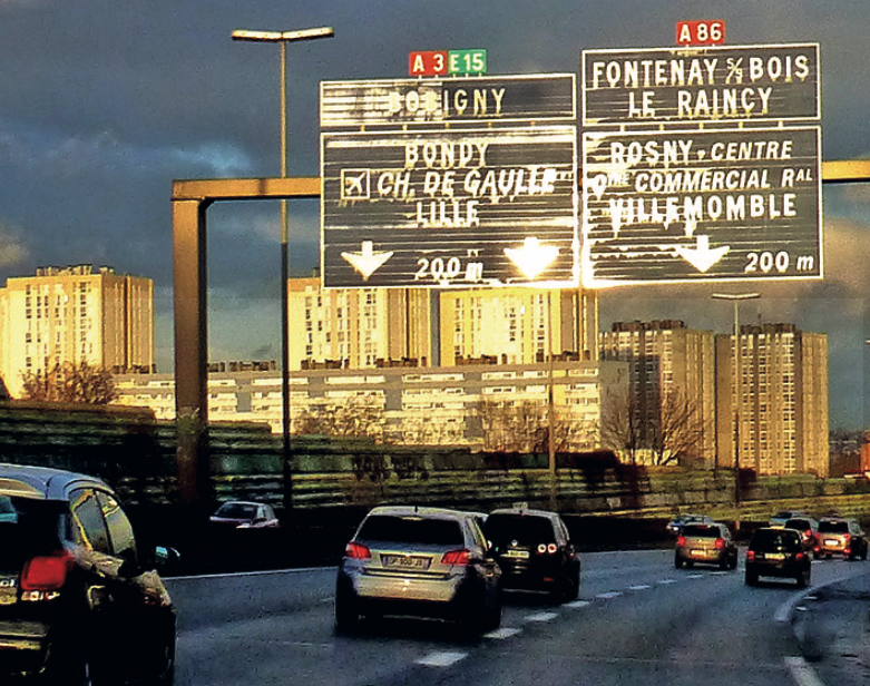 Entrada de las autopistas A3 y A86 (salida de Paris)